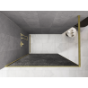 Mexen Kioto Walk-in shower wall 160 x 200 cm, graphite crackle 12 mm, brushed gold - 800-160-101-55-44-X