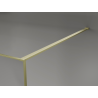 Mexen Kioto Walk-in Shower Wall 130 x 200 cm, Crackle Graphite 12 mm, Brushed Gold - 800-130-101-55-44-X