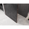 Mexen Kioto Walk-in shower wall 110 x 200 cm, crackle graphite 12 mm, rose gold - 800-110-101-60-44-X