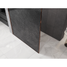 Mexen Kioto Walk-in shower wall 160 x 200 cm, graphite crackle 12 mm, rose gold - 800-160-101-60-44-X