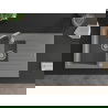 Mexen Matias 1.5-compartment granite sink with a drip tray and kitchen mixer tap Telma, Grey - 6502-71-670200-00