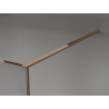 Mexen Kioto Walk-in Shower Wall 130 x 200 cm, crackle graphite 12 mm, rose gold - 800-130-101-60-44-X