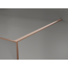 Mexen Kioto Walk-in Shower Wall 130 x 200 cm, crackle graphite 12 mm, brushed copper - 800-130-101-65-44-X