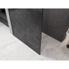 Mexen Kioto Walk-in Shower Wall 120 x 200 cm, graphite crackle 12 mm, brushed gun grey - 800-120-101-66-44-X