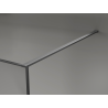 Mexen Kioto Walk-in Shower Wall 100 x 200 cm, Crackle Graphite 12 mm, Brushed Gun Gray - 800-100-101-66-44-X