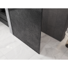 Mexen Kioto Walk-in Shower Wall 70 x 200 cm, Crackle Graphite 12 mm, Brushed Gun Gray - 800-070-101-66-44-X