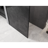 Mexen Kioto Walk-in Shower Wall 80 x 200 cm, crackle graphite 12 mm, black - 800-080-101-70-44-X