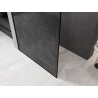 Mexen Kioto Walk-in Shower Wall 90 x 200 cm, crackle graphite 12 mm, black - 800-090-101-70-44-X