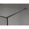 Mexen Kioto Walk-in Shower Wall 160 x 200 cm, Crackle Graphite 12 mm, Black - 800-160-101-70-44-X
