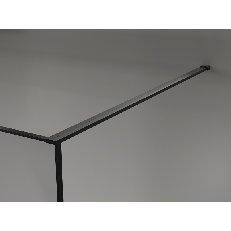 Mexen Kioto Walk-in Shower Wall 80 x 200 cm, crackle graphite 12 mm, black - 800-080-101-70-44-X