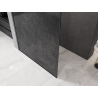 Mexen Kioto Walk-in Shower Wall 150 x 200 cm, crackle graphite 12 mm, gun metal - 800-150-101-95-44-X