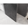 Mexen Kioto Walk-in Shower Wall 110 x 200 cm, Crackle Graphite 12 mm, Brushed Nickel - 800-110-101-97-44-X