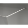 Mexen Kioto Walk-in shower wall 140 x 200 cm, graphite crackle 12 mm, brushed nickel - 800-140-101-97-44-X