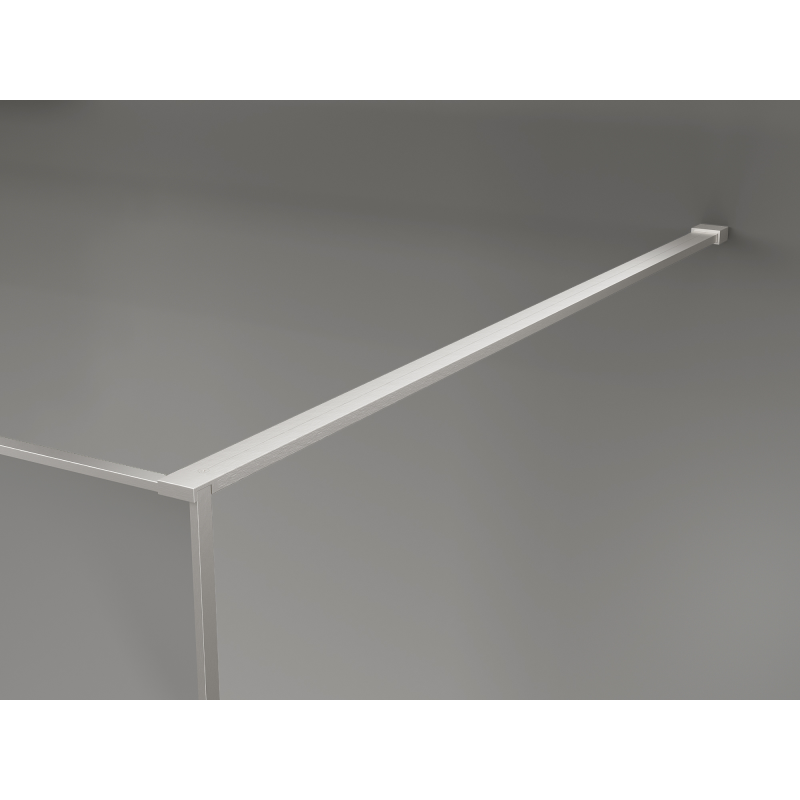 Mexen Kioto Walk-in shower screen 160 x 200 cm, graphite crackle 12 mm, brushed nickel - 800-160-101-97-44-X