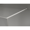 Mexen Kioto Walk-in Shower Wall 90 x 200 cm, Crackle Graphite 12 mm, Brushed Nickel - 800-090-101-97-44-X