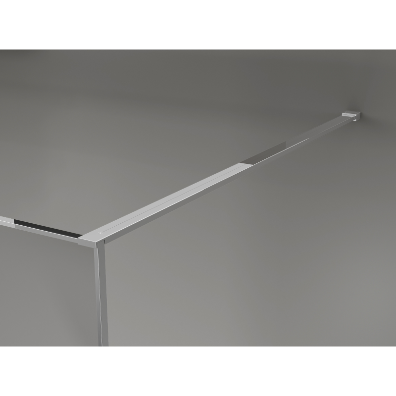 Mexen Kioto shower wall Walk-in 150 x 200 cm, crackle transparent 12 mm, chrome - 800-150-101-01-04-X