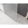 Mexen Kioto Walk-in Shower Wall 110 x 200 cm, crackle transparent 12 mm, white - 800-110-101-20-04-X