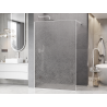 Mexen Kioto Walk-in Shower Panel 120 x 200 cm, Crackle Transparent 12 mm, White - 800-120-101-20-04-X