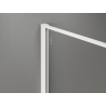 Mexen Kioto Walk-in Shower Screen 130 x 200 cm, crackle transparent 12 mm, white - 800-130-101-20-04-X