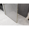 Mexen Kioto Walk-in Shower Wall 80 x 200 cm, Crackle Transparent 12 mm, Gold - 800-080-101-50-04-X