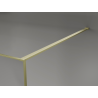 Mexen Kioto Walk-in Shower Screen 100 x 200 cm, Crackle Transparent 12 mm, Brushed Gold - 800-100-101-55-04-X