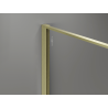 Mexen Kioto Walk-in Shower Wall 90 x 200 cm, crackle transparent 12 mm, brushed gold - 800-090-101-55-04-X