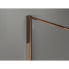 Mexen Kioto Walk-in Shower Wall 100 x 200 cm, Crackle Transparent 12 mm, Rose Gold - 800-100-101-60-04-X