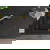Mexen Bruno granite sink 1-bowl with drainer and Duero kitchen tap, black/gold metallic - 6513-75-671600-50-B