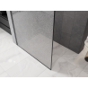 Mexen Kioto Walk-in Shower Wall 110 x 200 cm, Crackle Transparent 12 mm, Gun Gray Brushed - 800-110-101-66-04-X