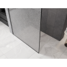 Mexen Kioto Walk-in Shower Wall 140 x 200 cm, Crackle Transparent 12 mm, Brushed Gun Gray - 800-140-101-66-04-X
