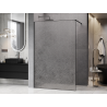 Mexen Kioto Walk-in Shower Wall 90 x 200 cm, crackle transparent 12 mm, gun gray brushed - 800-090-101-66-04-X