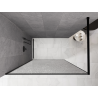 Mexen Kioto Walk-in Shower Wall 100 x 200 cm, Crackle Transparent 12 mm, Black - 800-100-101-70-04-X