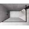 Mexen Kioto Walk-in Shower Wall 160 x 200 cm, crackle transparent 12 mm, black - 800-160-101-70-04-X