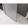 Mexen Kioto Walk-in Shower Wall 130 x 200 cm, Crackle Transparent 12 mm, Gun Metal - 800-130-101-95-04-X