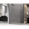 Mexen Kioto Walk-in Shower Wall 130 x 200 cm, Crackle Transparent 12 mm, Gun Metal - 800-130-101-95-04-X