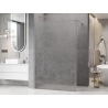 Mexen Kioto Walk-in Shower Wall 120 x 200 cm, Crackle Transparent 12 mm, Brushed Nickel - 800-120-101-97-04-X