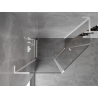 Mexen Mist L asymmetrical pentagonal hinged shower enclosure 90 x 80 cm, transparent, white - 8A8L-090-080-20-00