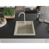 Mexen Vito 1-Bowl Granite Sink with Telma Kitchen Tap, Beige - 6503-69-670200-69
