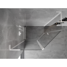 Mexen Mist L asymmetric pentagonal shower enclosure with hinged door 100 x 90 cm, transparent, white - 8A8L-100-090-20-00