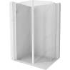 Mexen Mist L asymmetric pentagonal shower enclosure with hinged door 100 x 90 cm, transparent, white - 8A8L-100-090-20-00