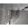 Mexen Mist L asymmetric pentagonal shower enclosure 80 x 100 cm, transparent, white - 8A8L-080-100-20-00