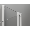 Mexen Mist L asymmetric pentagonal shower enclosure with hinged door 90 x 100 cm, transparent, white - 8A8L-090-100-20-00