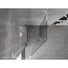 Mexen Mist L asymmetric pentagonal shower enclosure with hinged door 90 x 100 cm, transparent, white - 8A8L-090-100-20-00