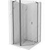 Mexen Mist L Pentagonal Hinged Shower Enclosure 80 x 80 cm, Transparent, Brushed Gun Gray - 8A8L-080-080-66-00