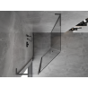 Mexen Mist L asymmetrical pentagonal hinged shower enclosure 80x90 cm transparent gun gray brushed - 8A8L-080-090-66-00
