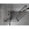 Mexen Mist L asymmetrical pentagonal shower enclosure with swing door 100x90 cm transparent gun gray brushed