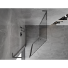 Mexen Mist L asymmetric pentagonal hinged shower cabin 90x100 cm transparent gun gray brushed - 8A8L-090-100-66-00