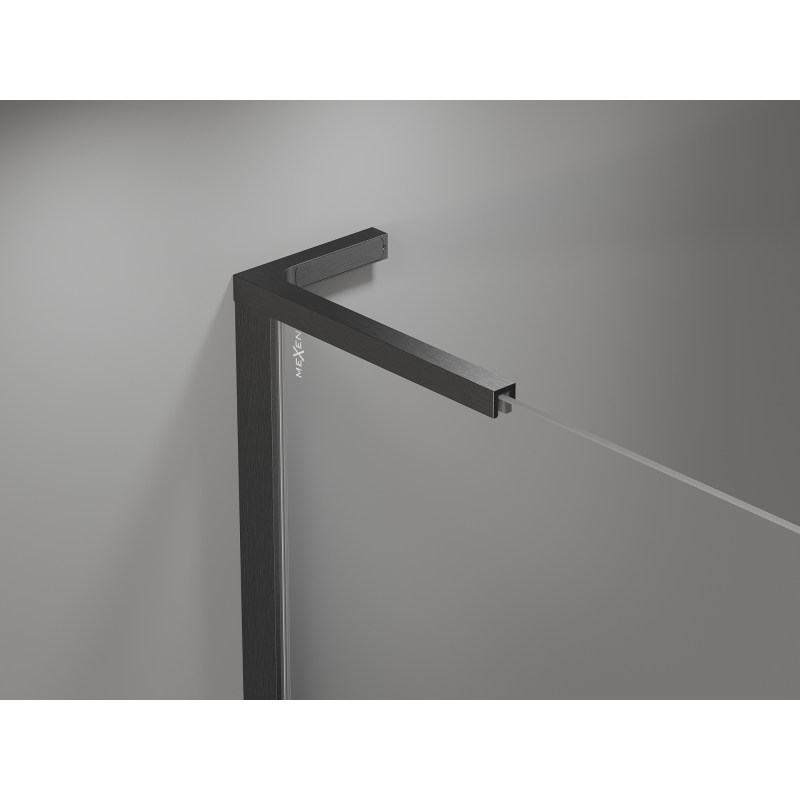 Mexen Mist L pentagonal hinged shower cabin 100 x 100 cm, transparent, brushed gun gray - 8A8L-100-100-66-00
