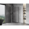 Mexen Mist L pentagonal hinged shower cabin 100 x 100 cm, transparent, brushed gun gray - 8A8L-100-100-66-00