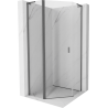 Mexen Mist L pentagonal hinged shower cabin 100 x 100 cm, transparent, brushed gun gray - 8A8L-100-100-66-00